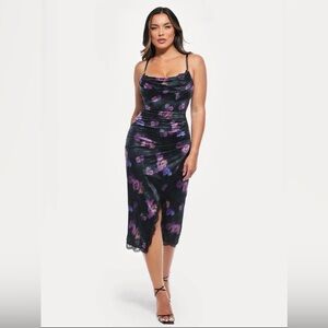 Populush Sculpting Floral Dress Size M